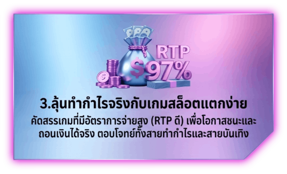 ลุ้นทำกำไรจริงกับเกมสล็อตแตกง่าย